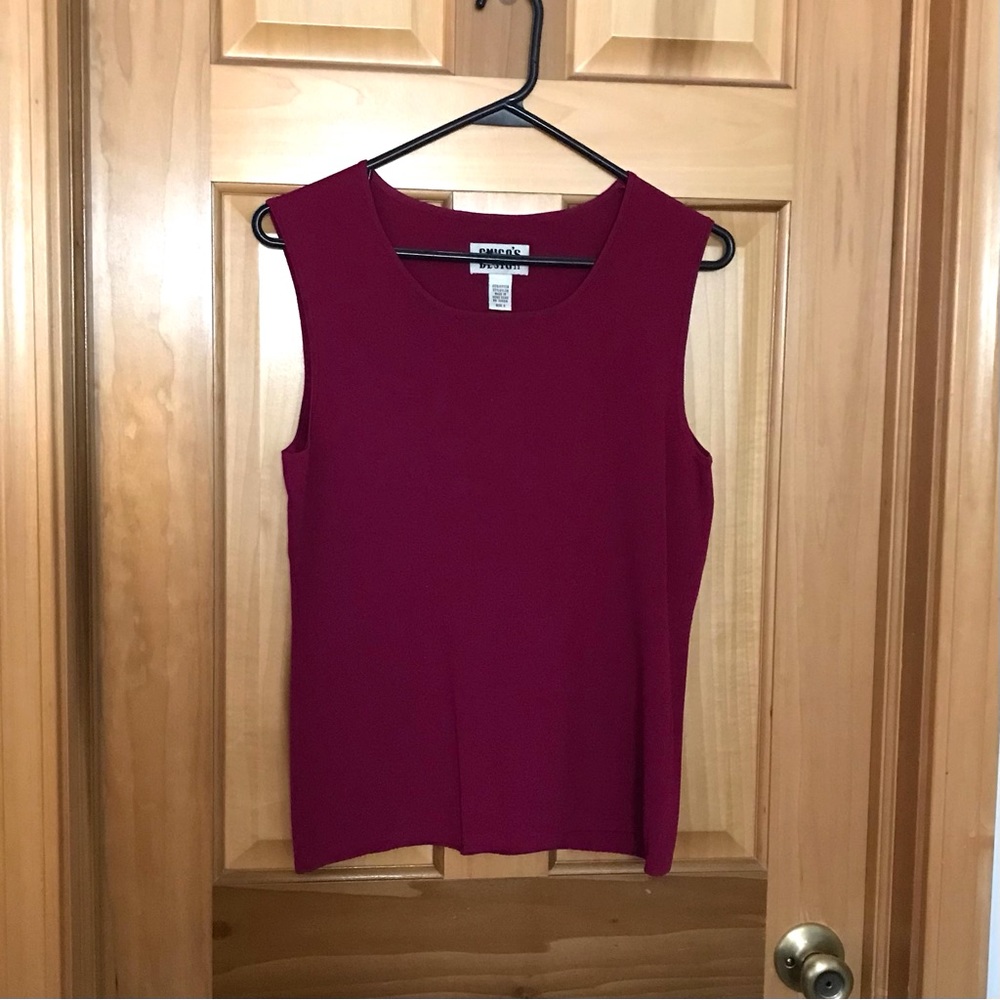 Chico’s Design Cranberry Tank Top  Size 2